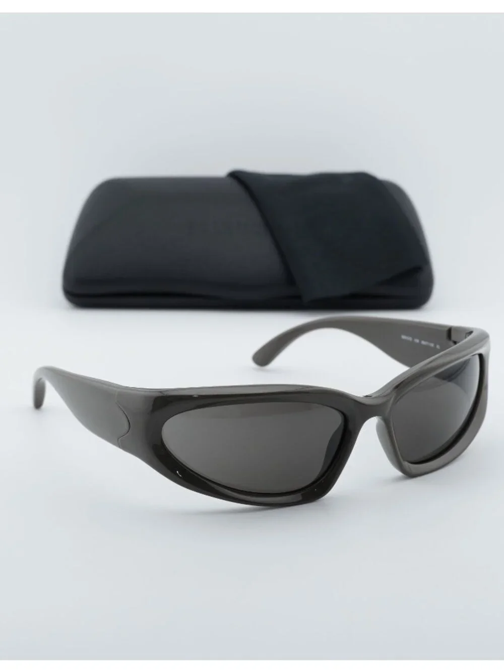 Balenciaga BB0157S 008 Geometric Sport Sunglasses - Grey / Grey